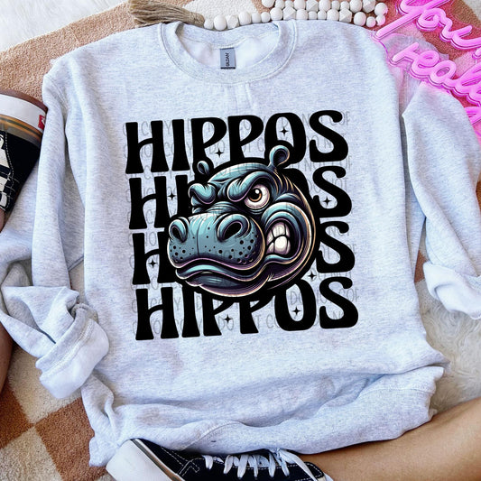 Hippos Winking Mascot-Lovie T Designs