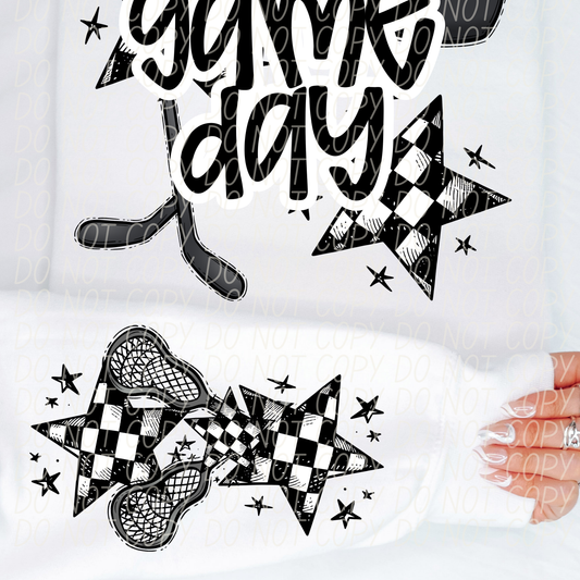 Hockey Game Day Black-[DTF Transfer]-Lovie T Designs