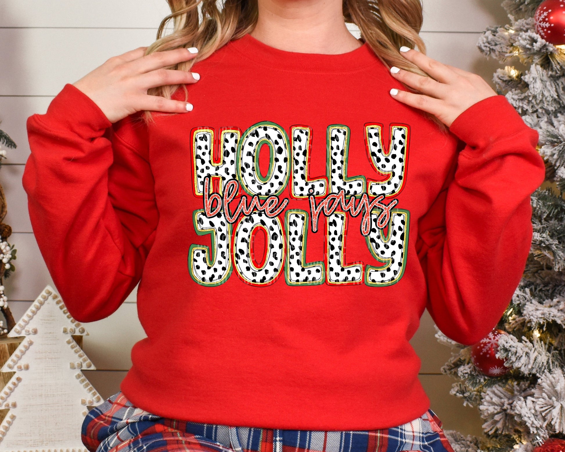 Holly Jolly Blue Jays Dotty-[DTF Transfer]-Lovie T Designs