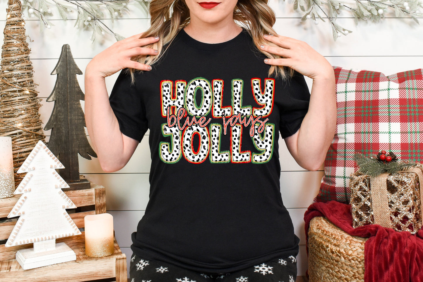 Holly Jolly Blue Jays Dotty-[DTF Transfer]-Lovie T Designs