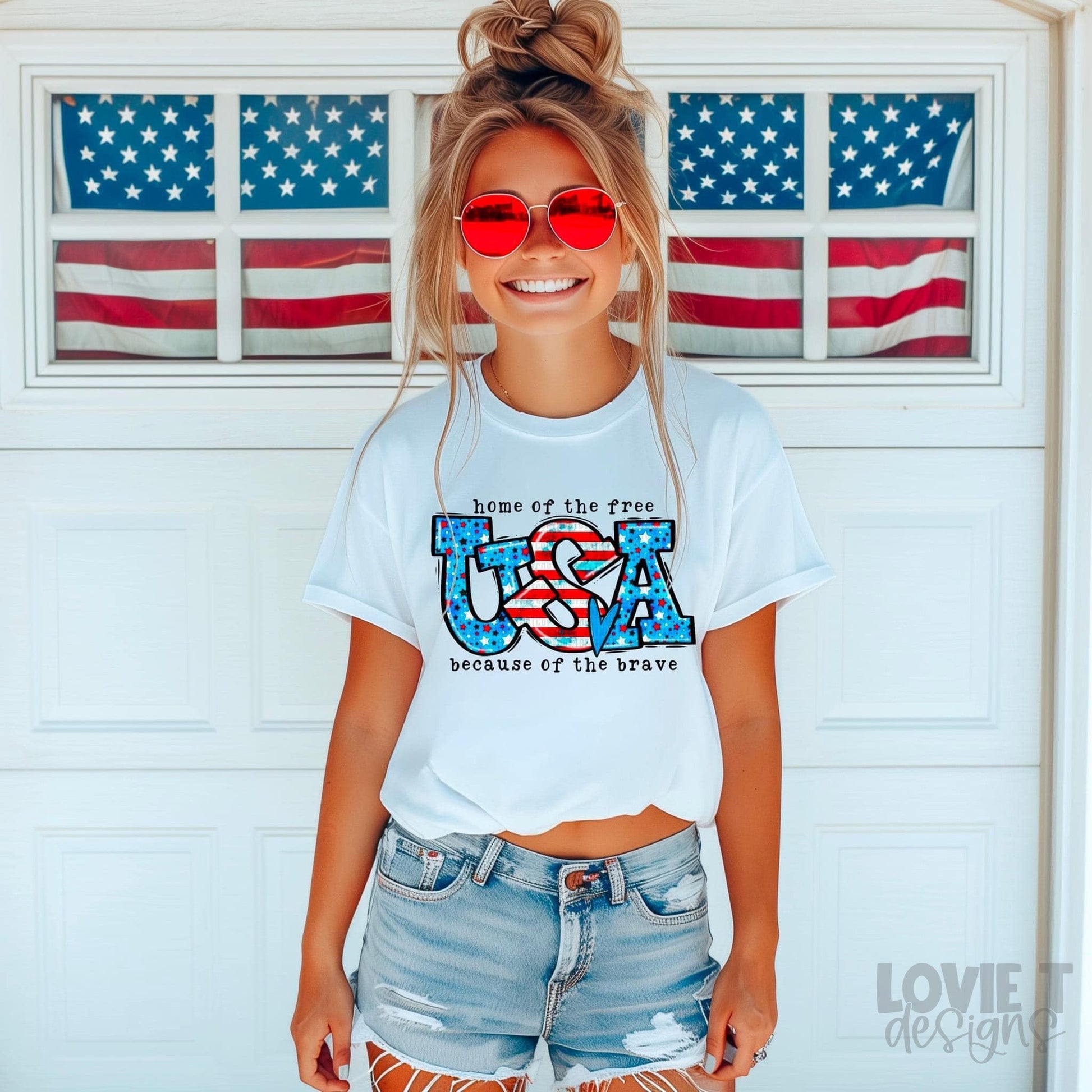 Home Of The Free Because Of The Brave-Lovie T Designs