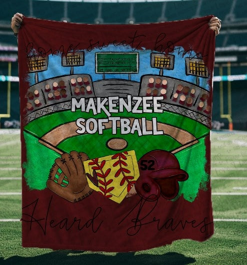 Home Sweet Home Baseball Blanket