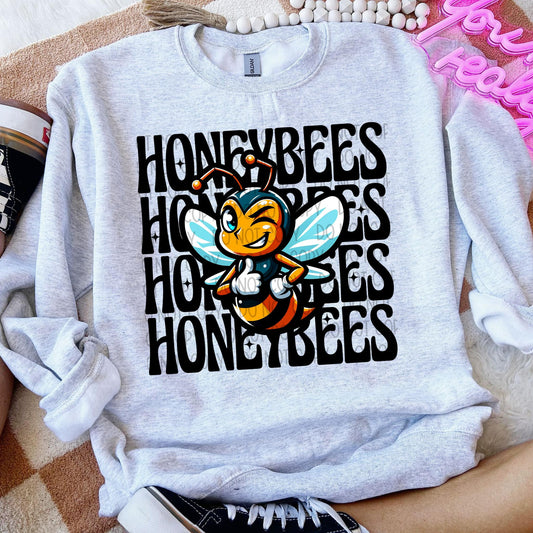 Honeybees Winking Mascot-Lovie T Designs