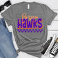 Horizon Hawks Purple Orange-Lovie T Designs