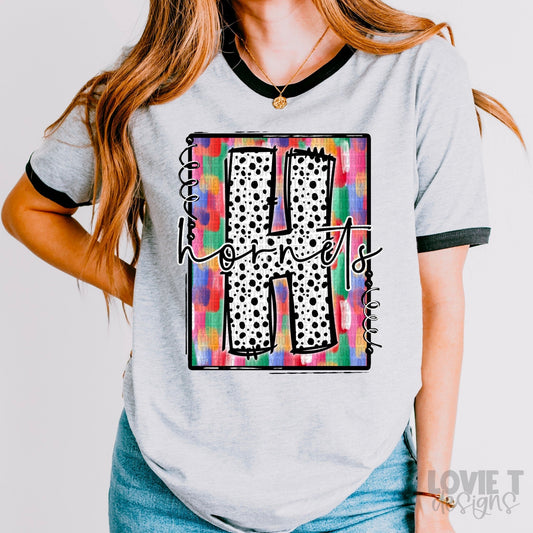 Hornets Paint Doodle Dots-Lovie T Designs