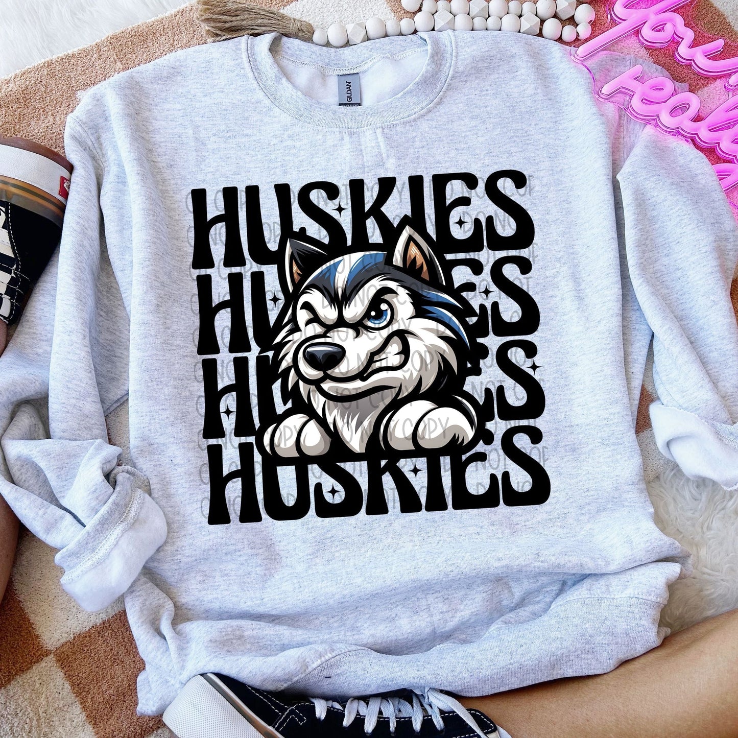 Huskies Winking Mascot-Lovie T Designs