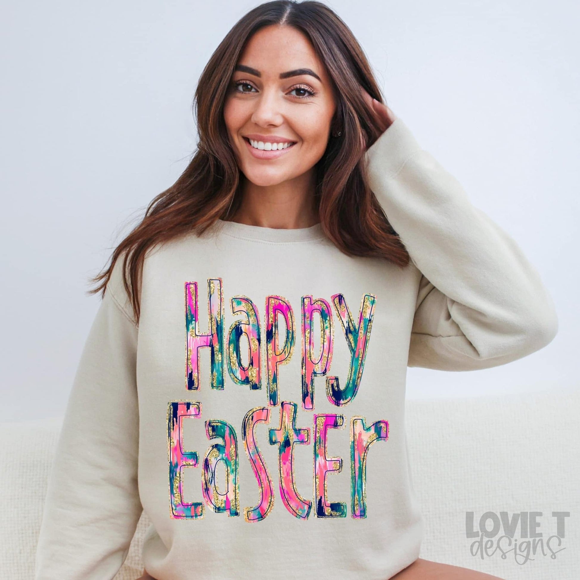 Ikat Happy Easter-Lovie T Designs