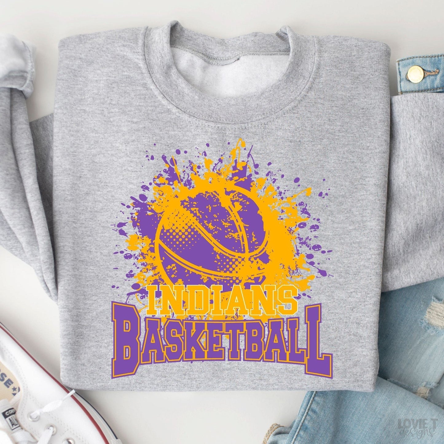 Indians Basketball-Lovie T Designs