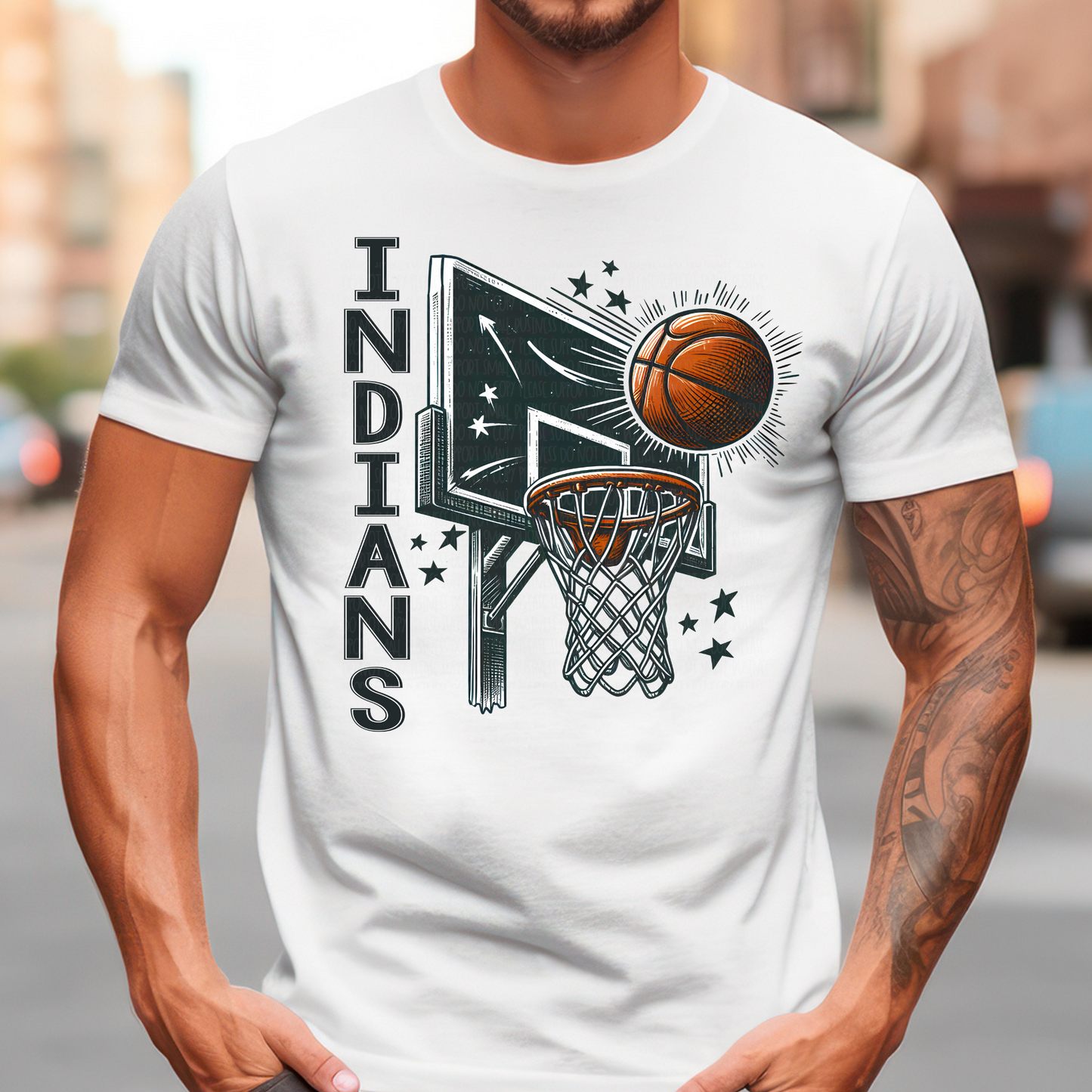 Indians Basketball Mascot PH-[DTF Transfer]-Lovie T Designs