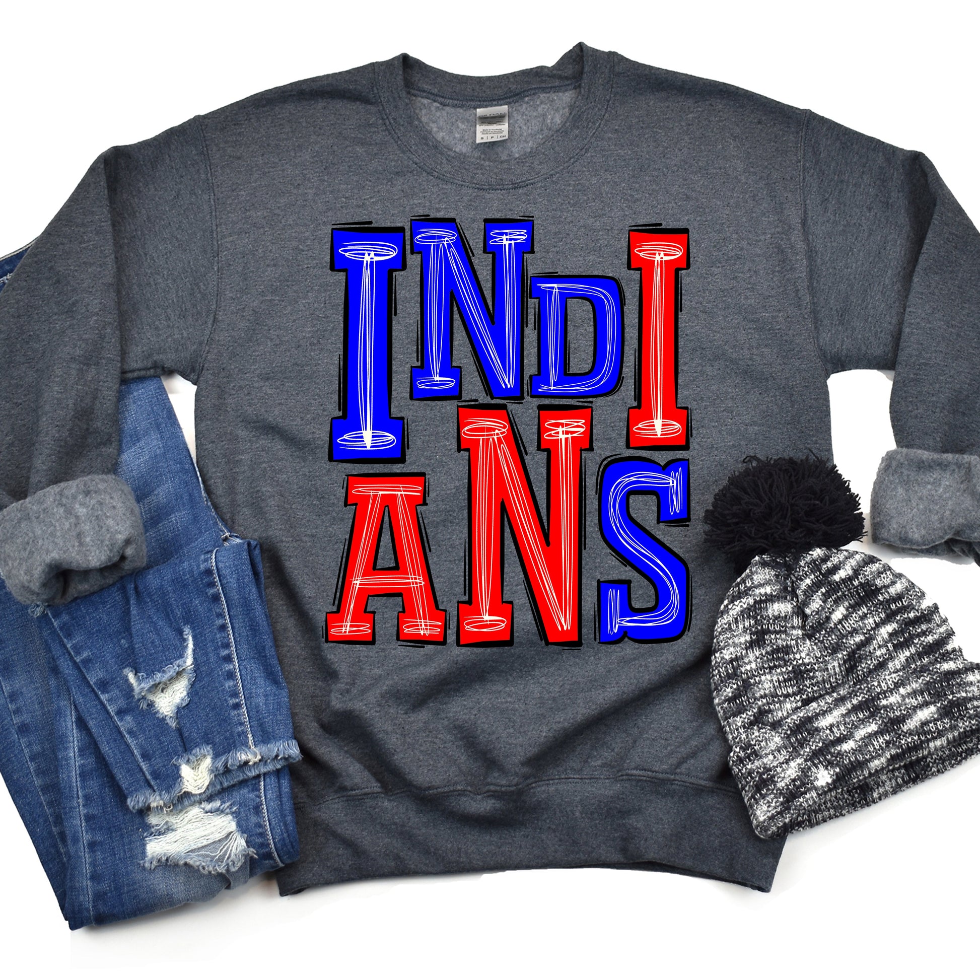 Indians Blue and Red