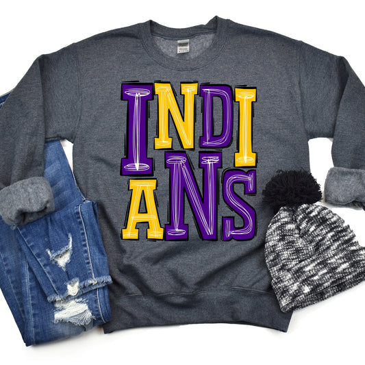 Indians Purple and Yellow-Lovie T Designs