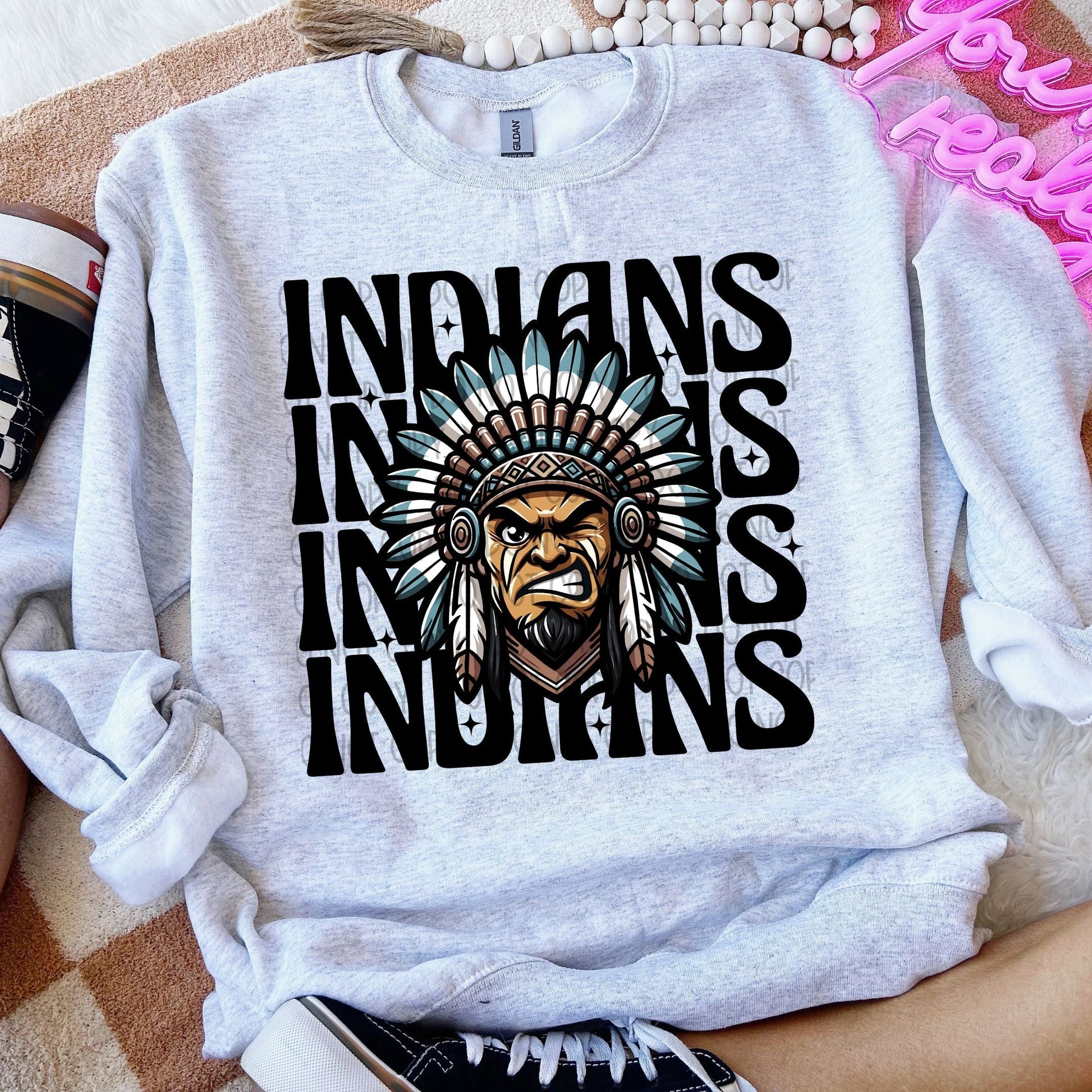 Indians Winking Mascot-Lovie T Designs