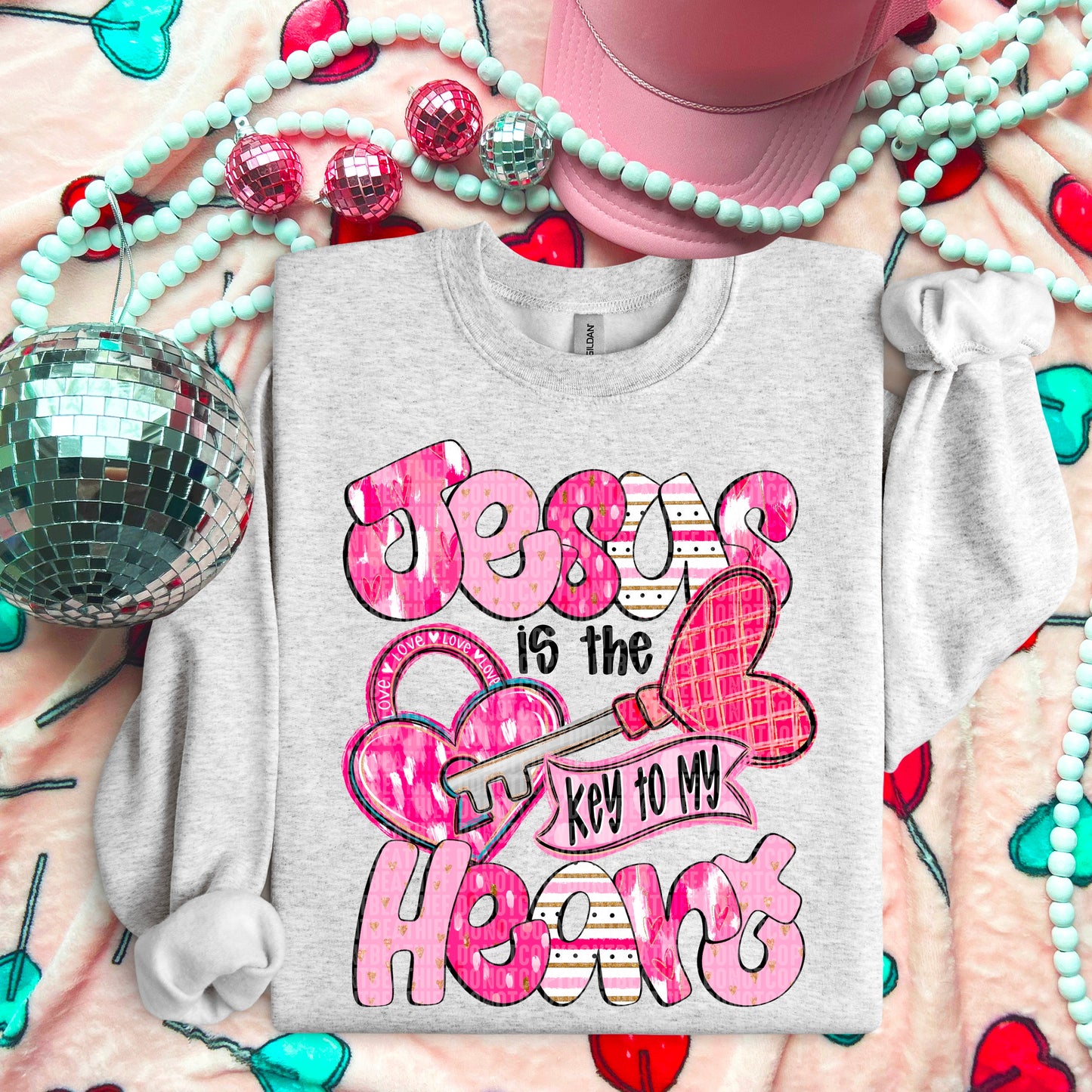 Jesus Is The Key To My Heart-[DTF Transfer]-Lovie T Designs