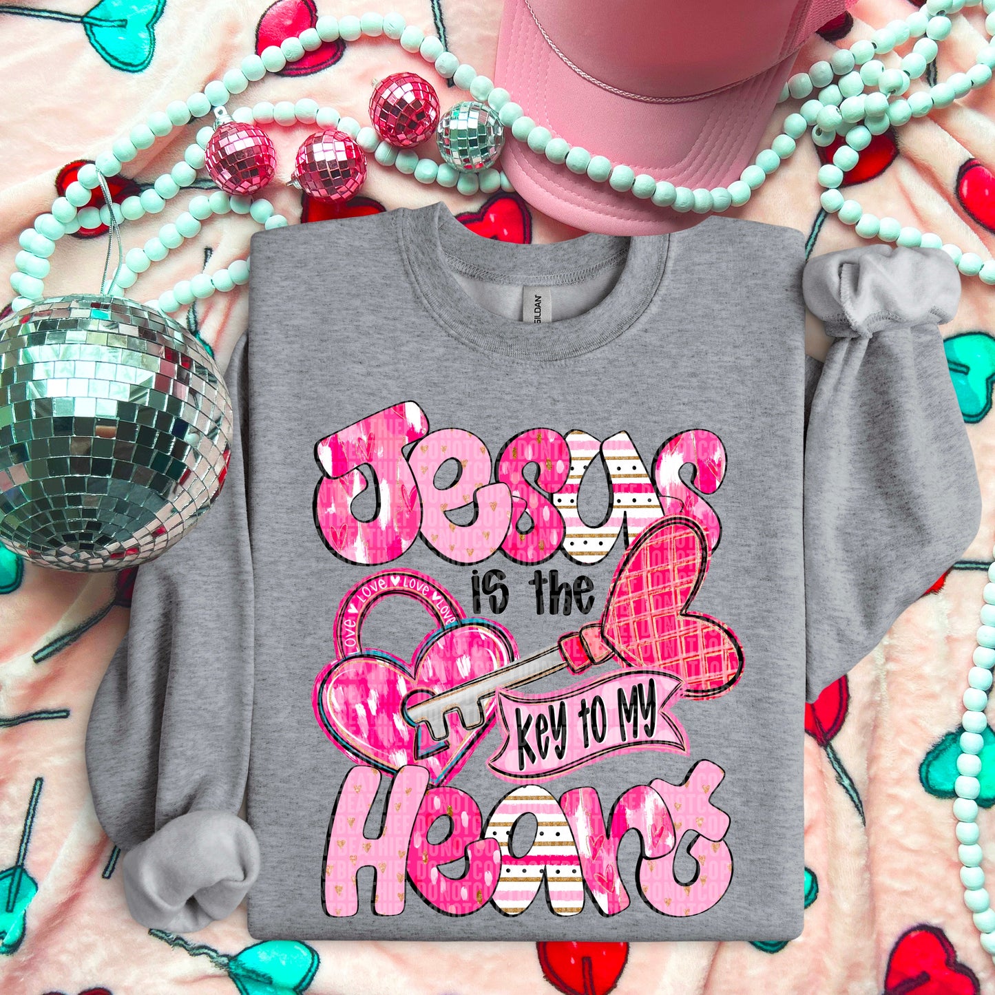 Jesus Is The Key To My Heart-[DTF Transfer]-Lovie T Designs