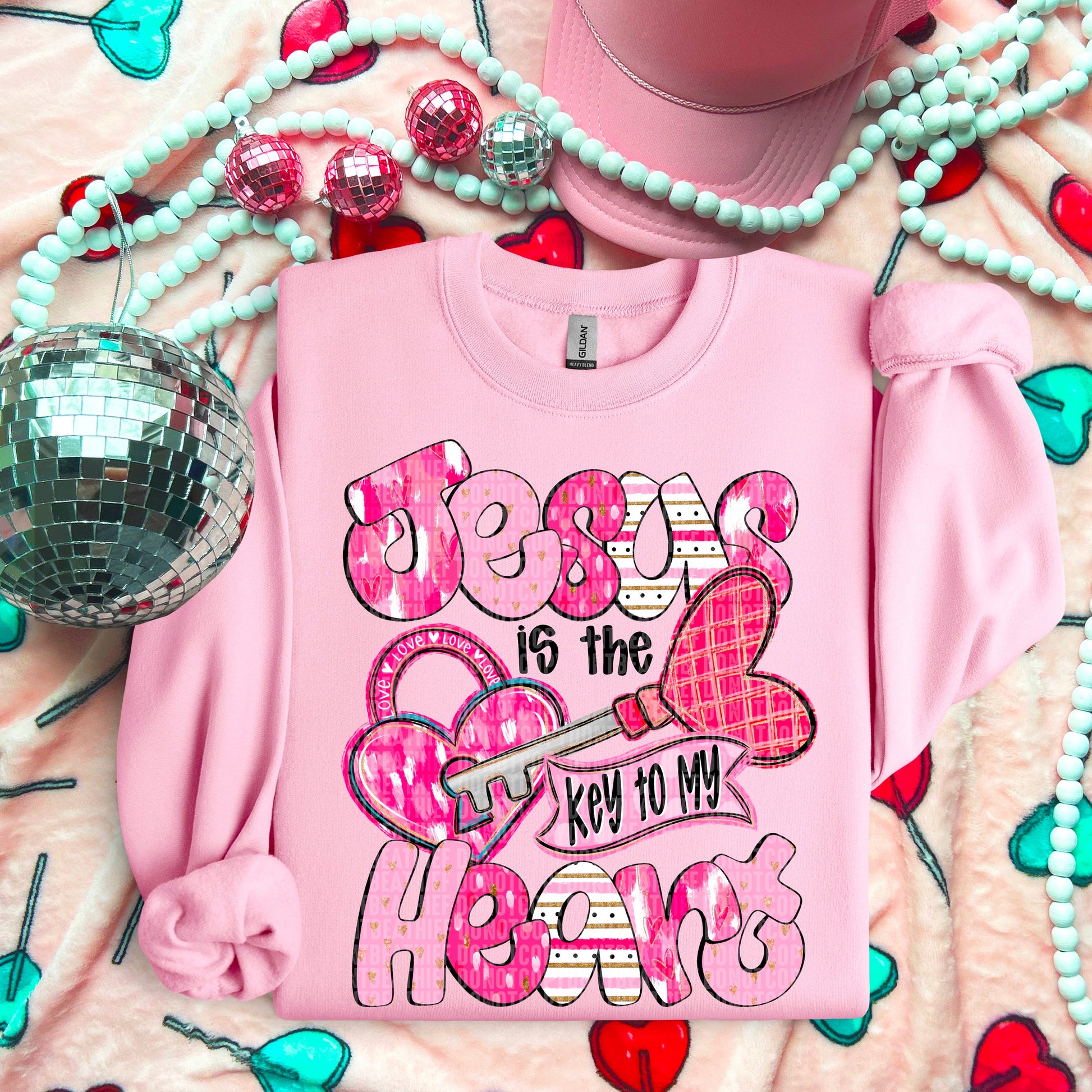 Jesus Is The Key To My Heart-[DTF Transfer]-Lovie T Designs