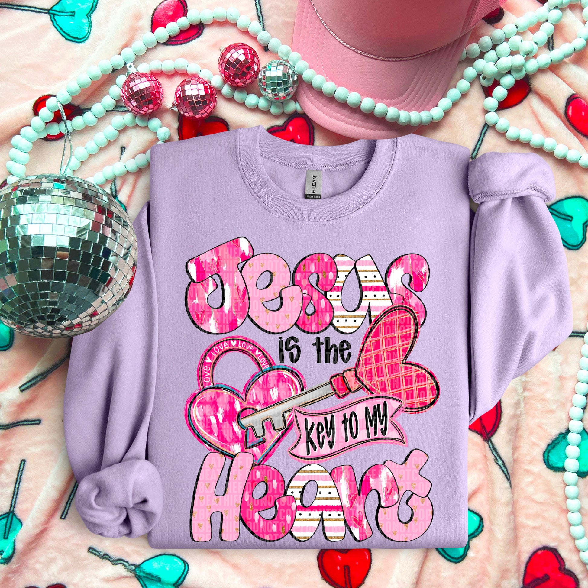 Jesus Is The Key To My Heart-[DTF Transfer]-Lovie T Designs