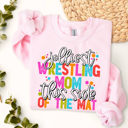 Jolliest Wrestling Mom This Side Of The Mat-Lovie T Designs