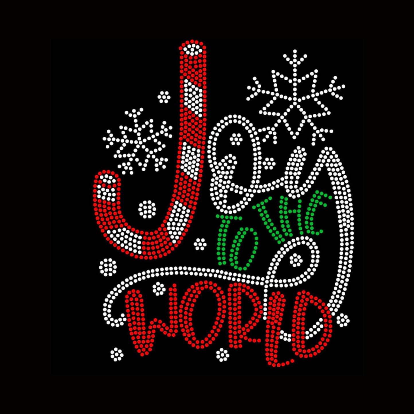 Joy To The World Spangle Transfer-[DTF Transfer]-Lovie T Designs