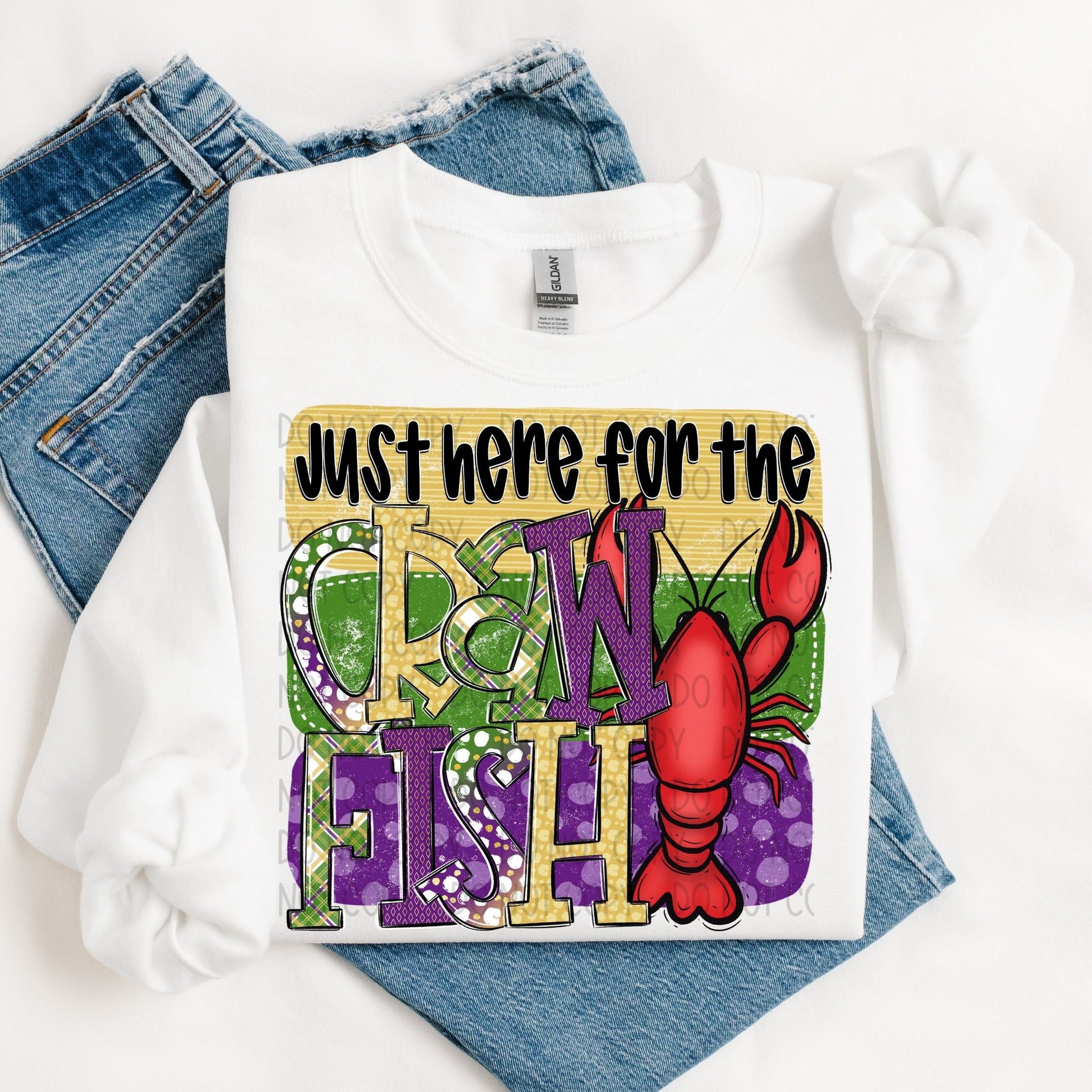 Just Here For The Crawfish-[DTF Transfer]-Lovie T Designs