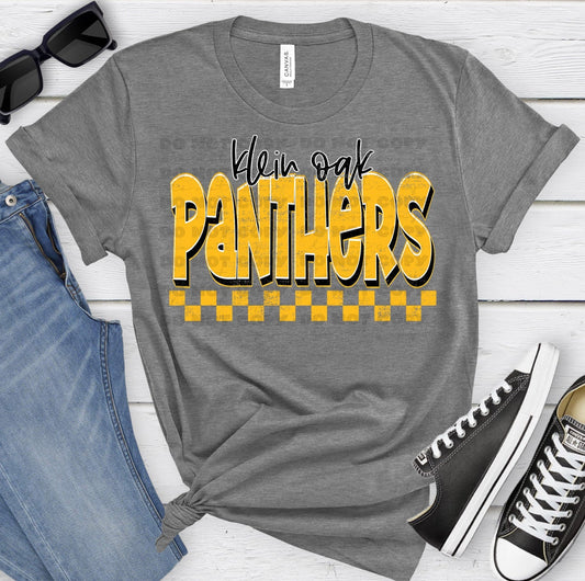 Klein Oak Panthers Ath Gold Black Grunge-Lovie T Designs