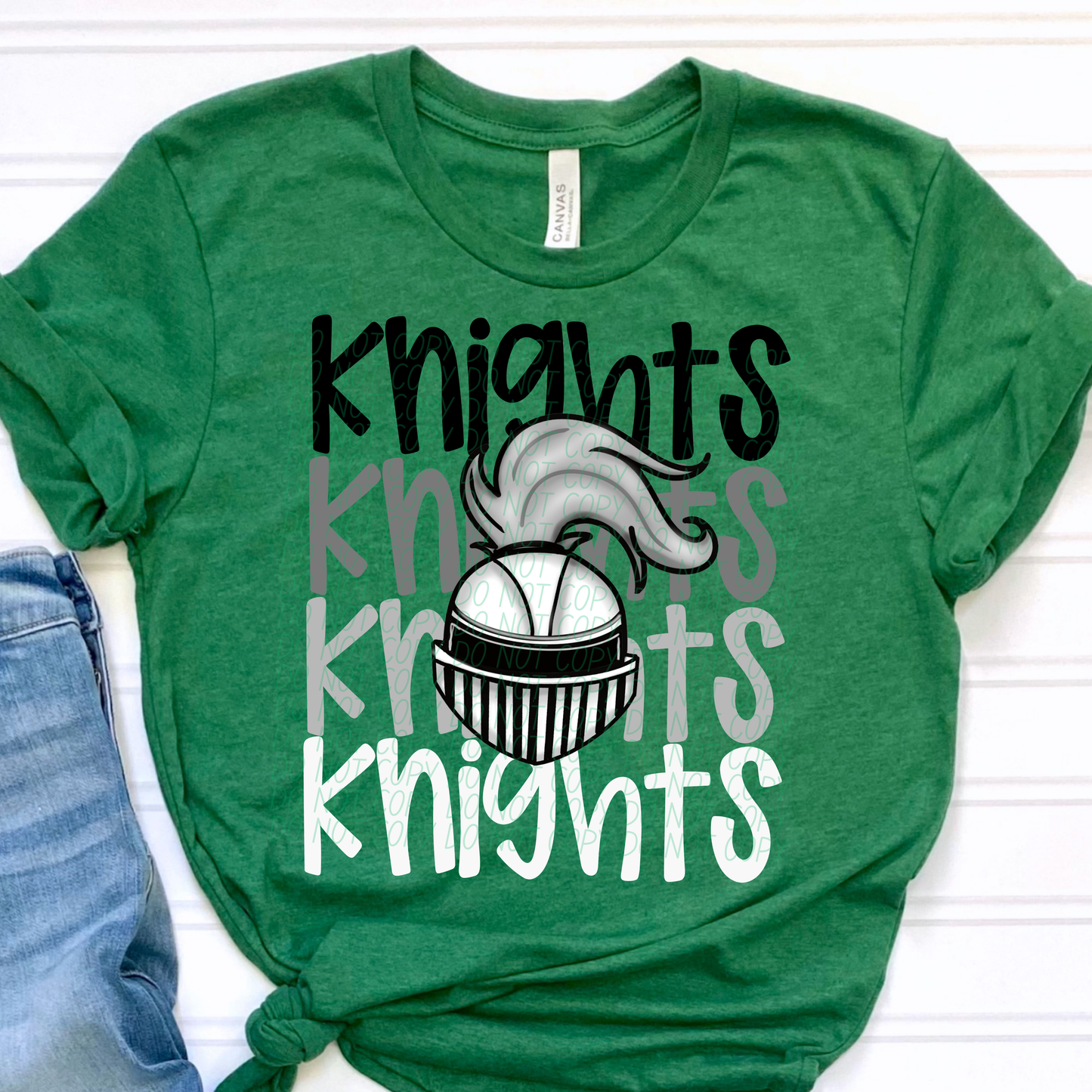 Knights Monochromatic Mascots-Lovie T Designs