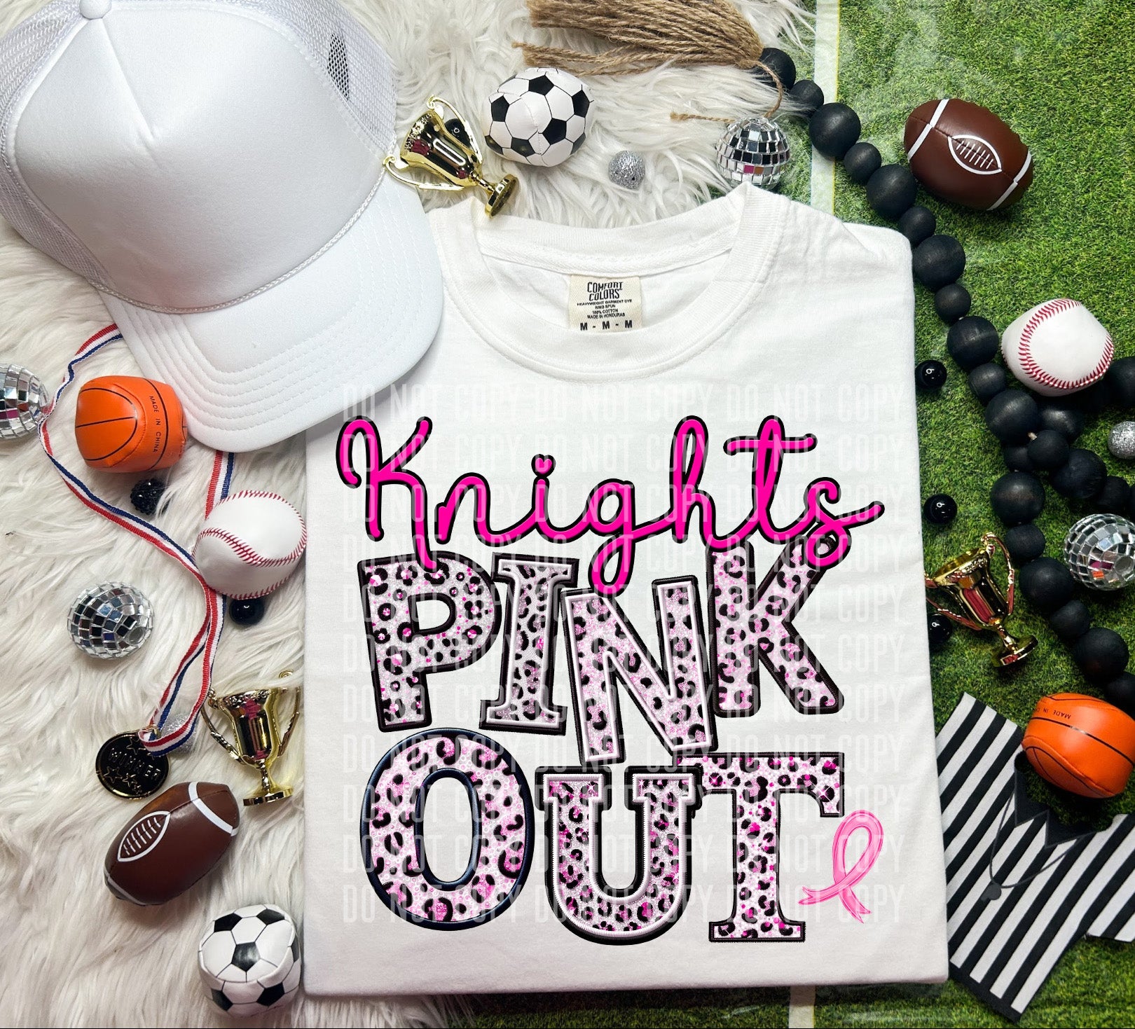 Knights Pink Out Animal Print Mascot-Lovie T Designs