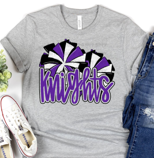 Knights Purple Poms-Lovie T Designs