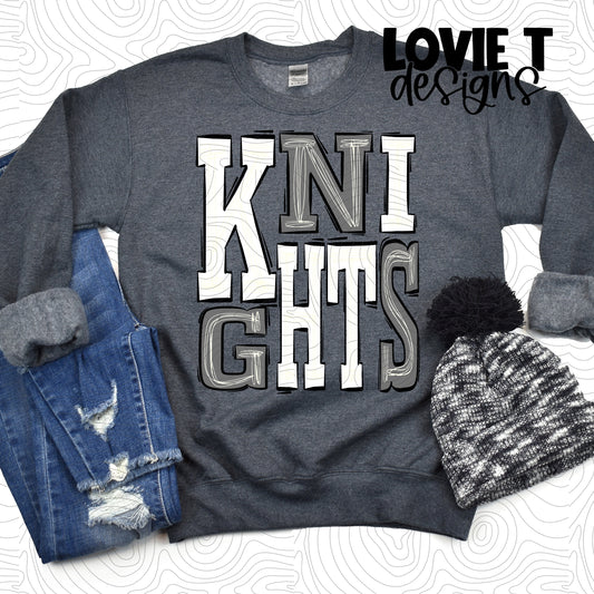 Knights Silver White-Lovie T Designs