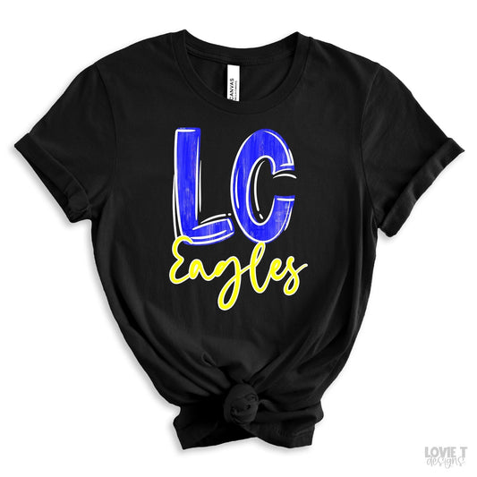 LC Eagles Royal Blue and White-Lovie T Designs