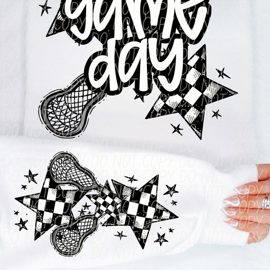 Lacrosse Game Day White-[DTF Transfer]-Lovie T Designs