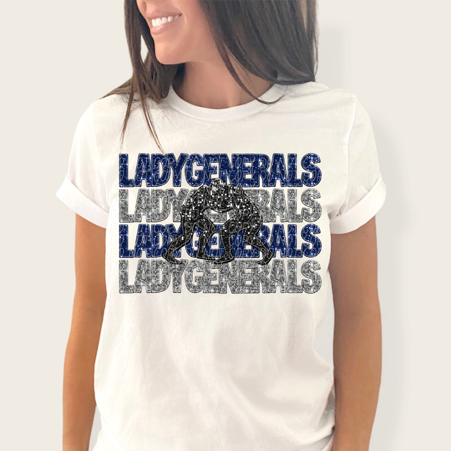 Lady Generals Blue Silver-[DTF Transfer]-Lovie T Designs