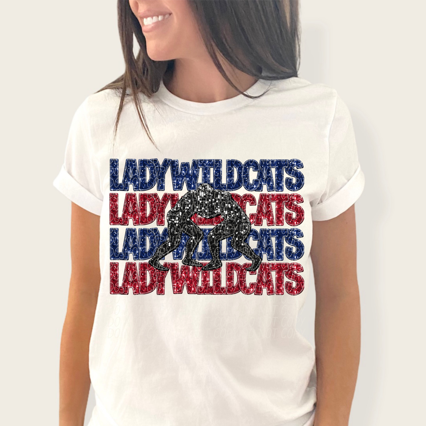 Lady Wildcats Blue Red-[DTF Transfer]-Lovie T Designs