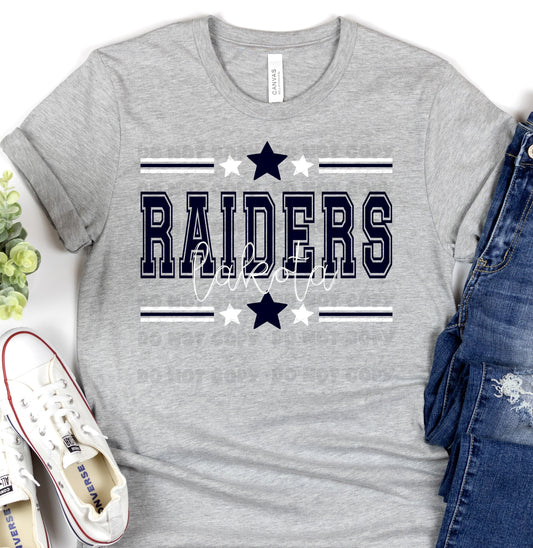 Lakota Raiders Navy White All Stars-Lovie T Designs