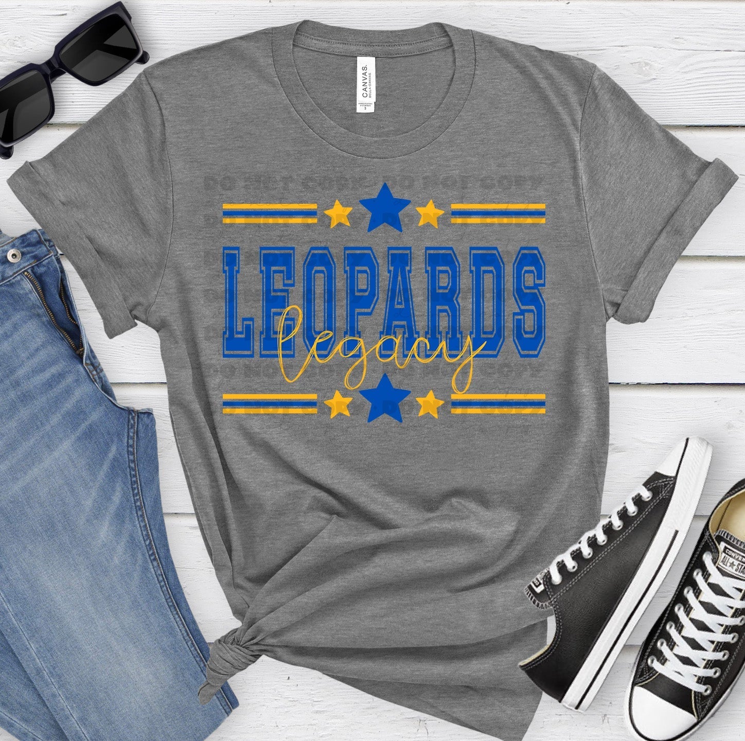 Legacy Leopards Royal Ath Gold All Stars-Lovie T Designs