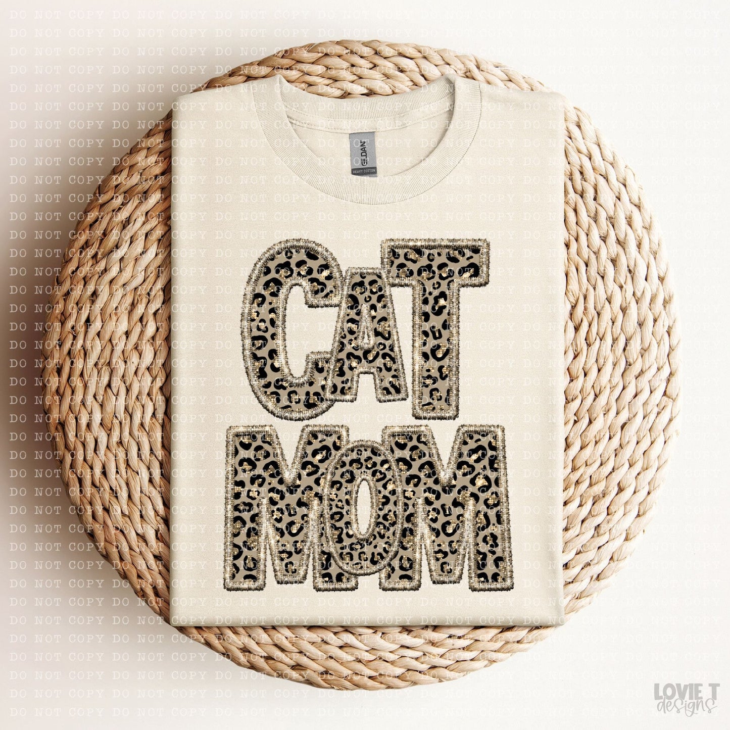 Leopard Faux Embroidery Names-Lovie T Designs