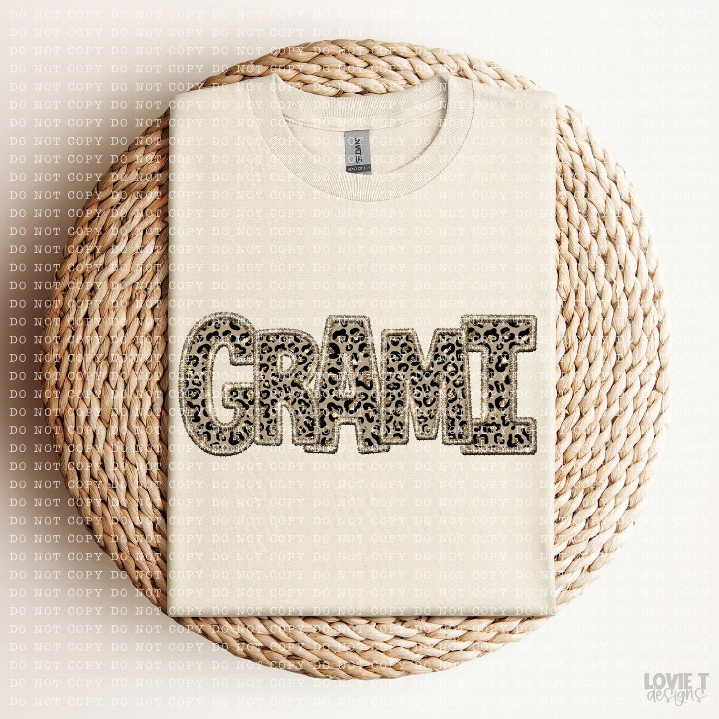 Leopard Faux Embroidery Names-Lovie T Designs