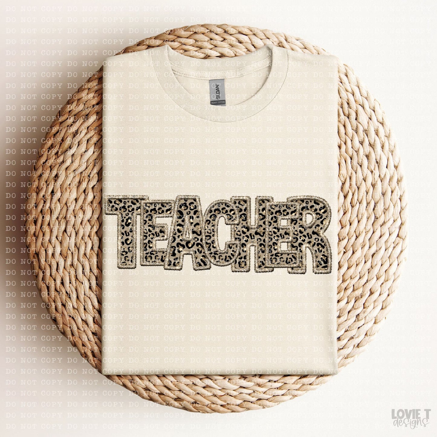 Leopard Faux Embroidery Names-Lovie T Designs