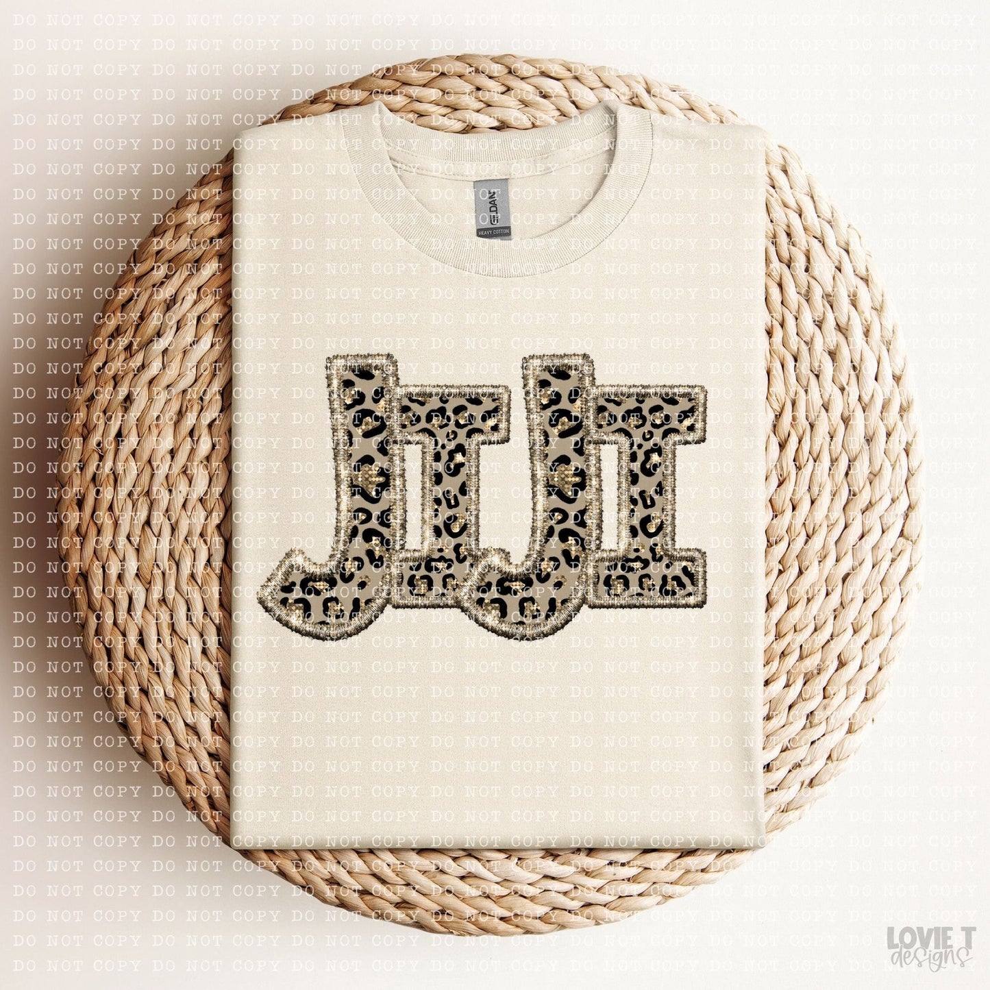 Leopard Faux Embroidery Names-Lovie T Designs