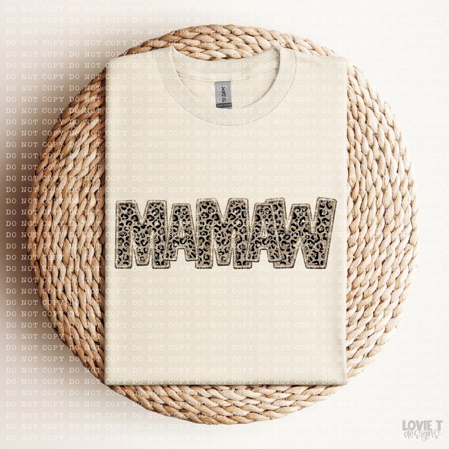 Leopard Faux Embroidery Names-Lovie T Designs