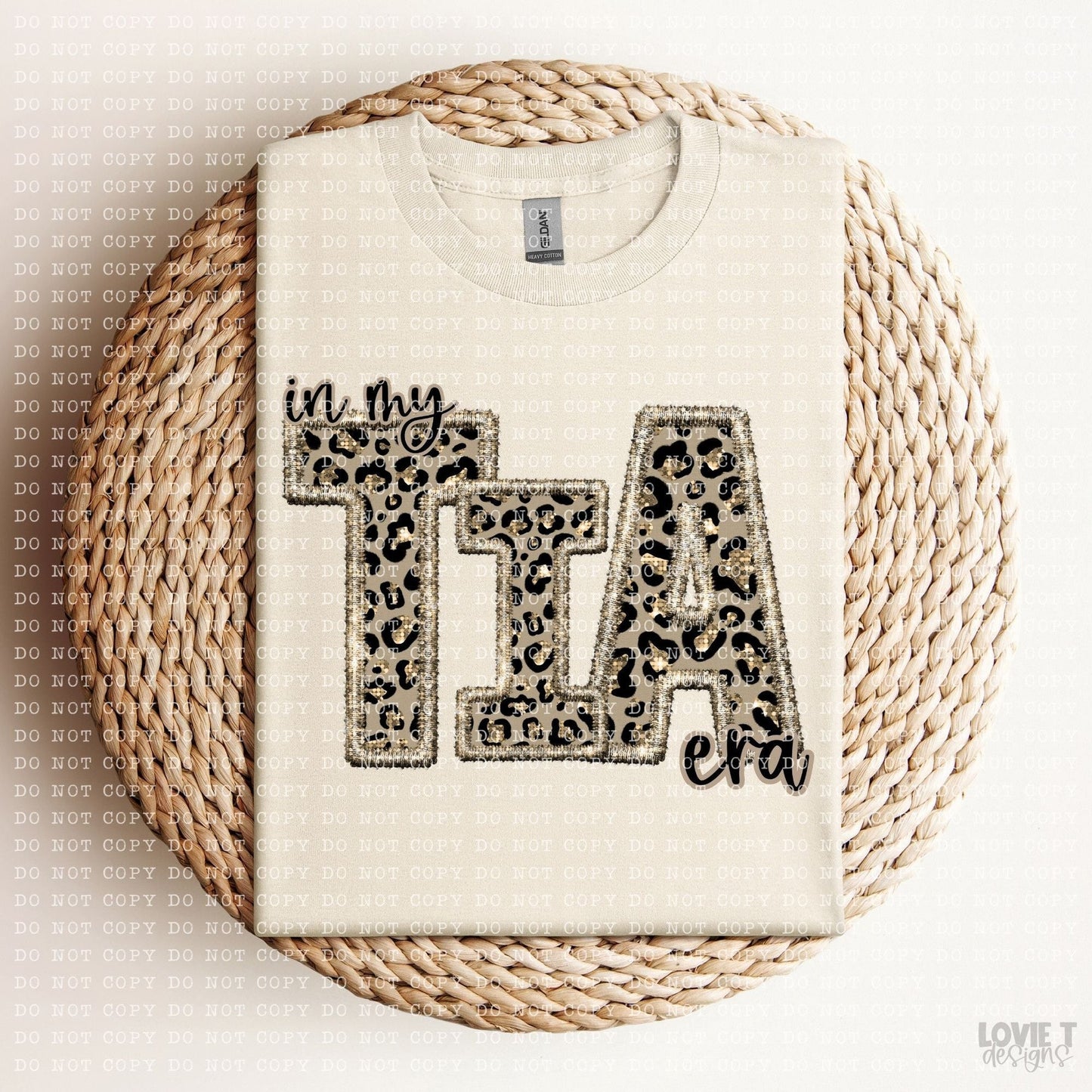 Leopard Faux Embroidery Names-Lovie T Designs