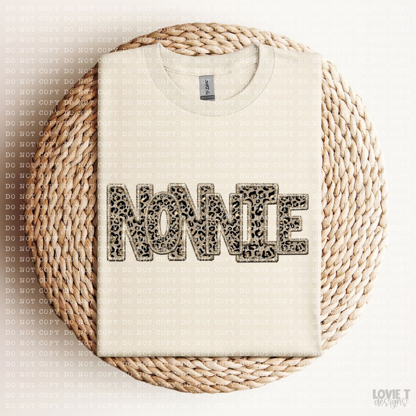 Leopard Faux Embroidery Names-Lovie T Designs