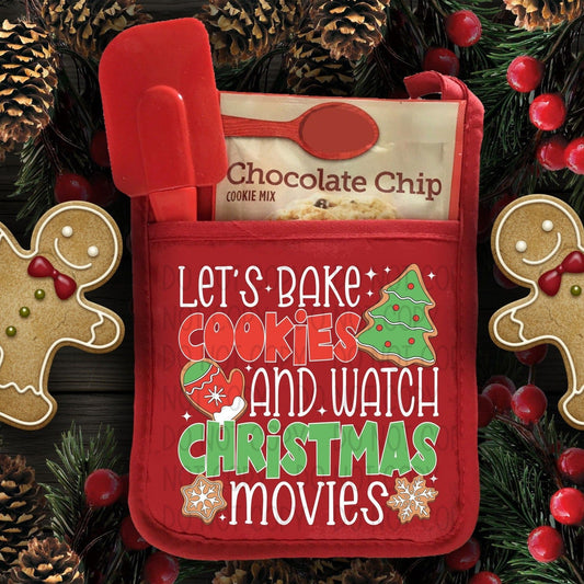 Let's Bake Cookies And Watch Christmas Movies White Font