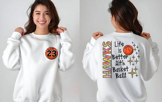 Life Is Better with Basketball - Custom Team Names-[DTF Transfer]-Lovie T Designs