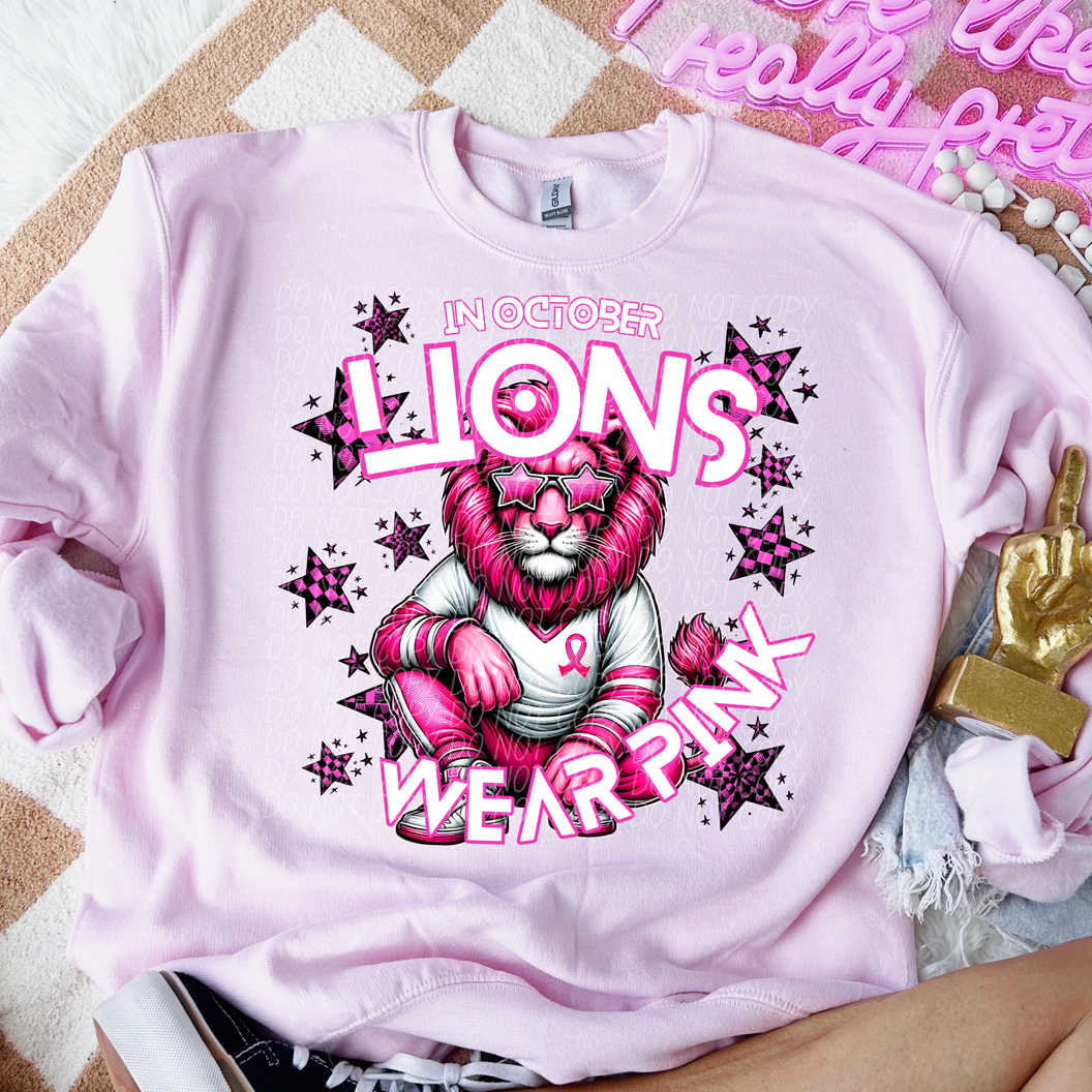 Lions 2 Cancer Awareness Mascot-Lovie T Designs