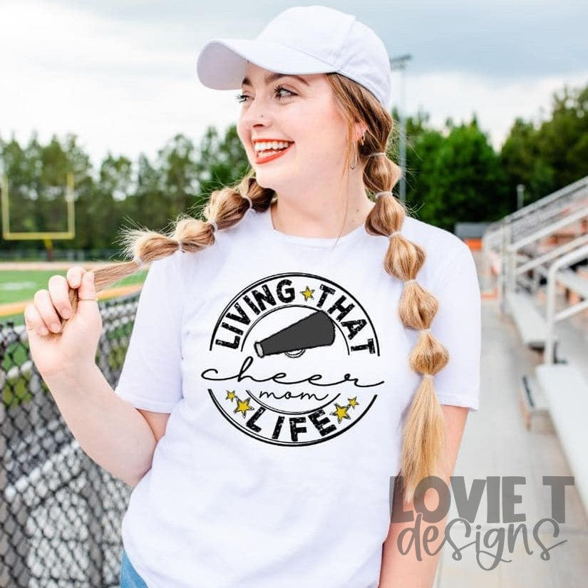 Living That Cheer Mom Life-Lovie T Designs