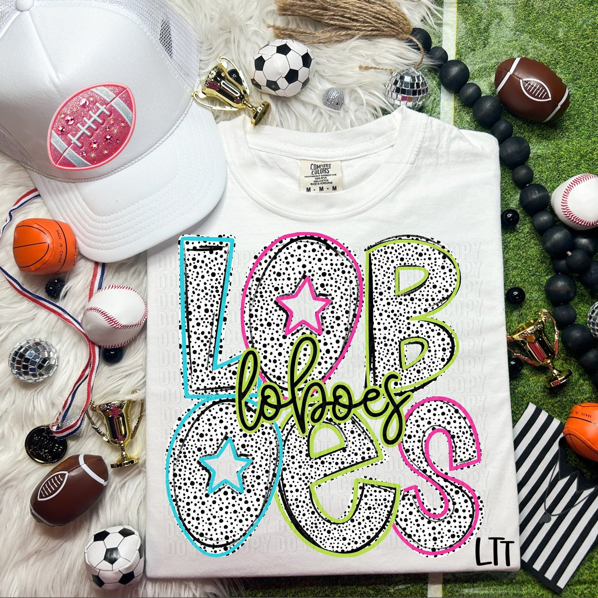 Loboes Star Dalmatian Mascots-Lovie T Designs