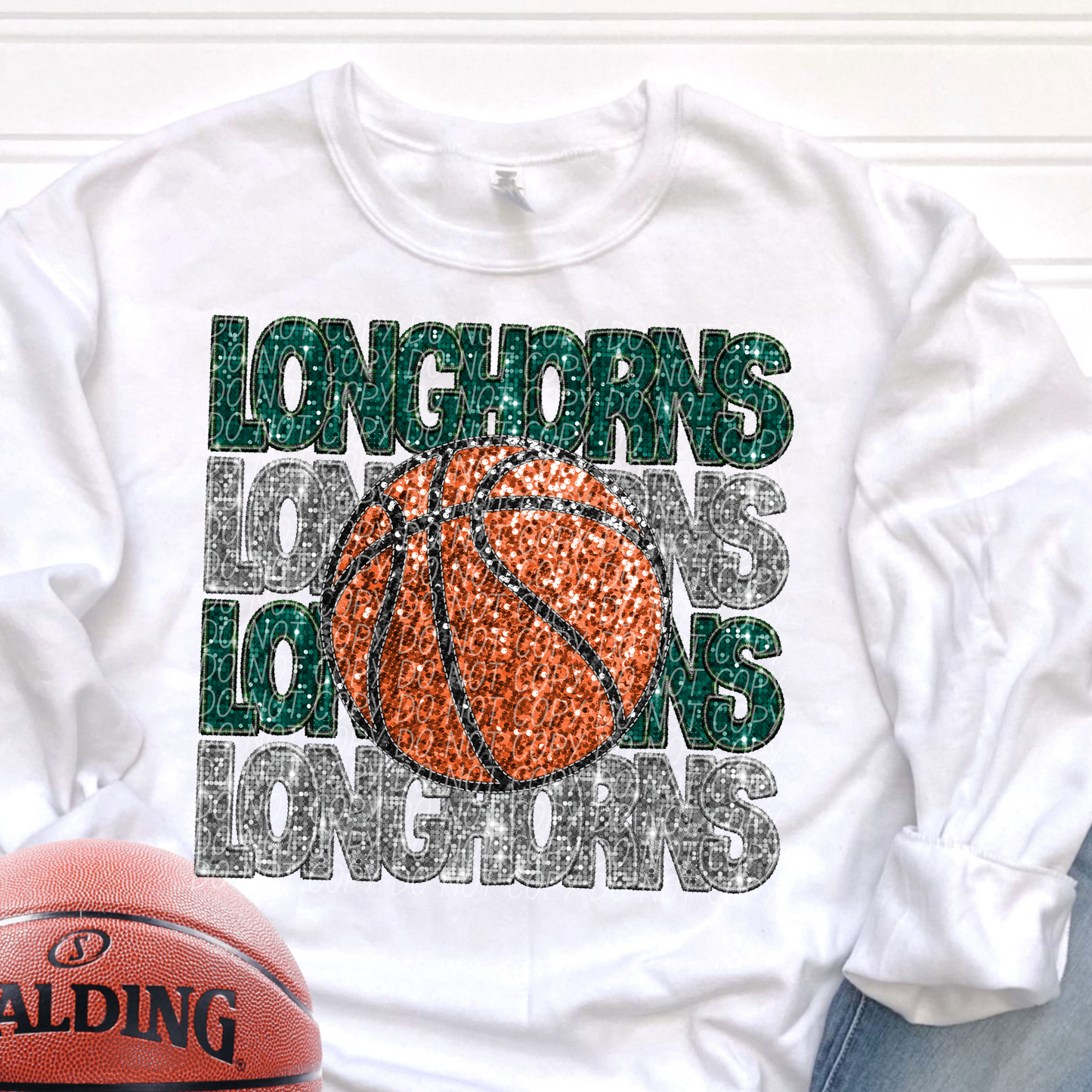 Longhorns Green Silver-[DTF Transfer]-Lovie T Designs