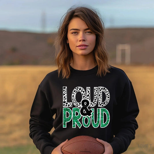 Loud & Proud Kelly Green White-Lovie T Designs