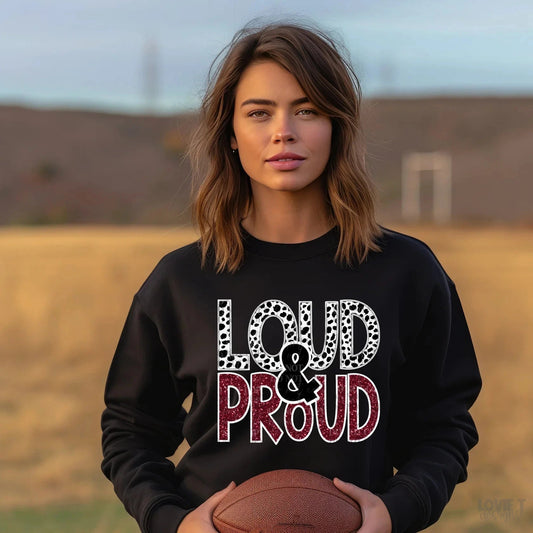 Loud & Proud Maroon White-Lovie T Designs