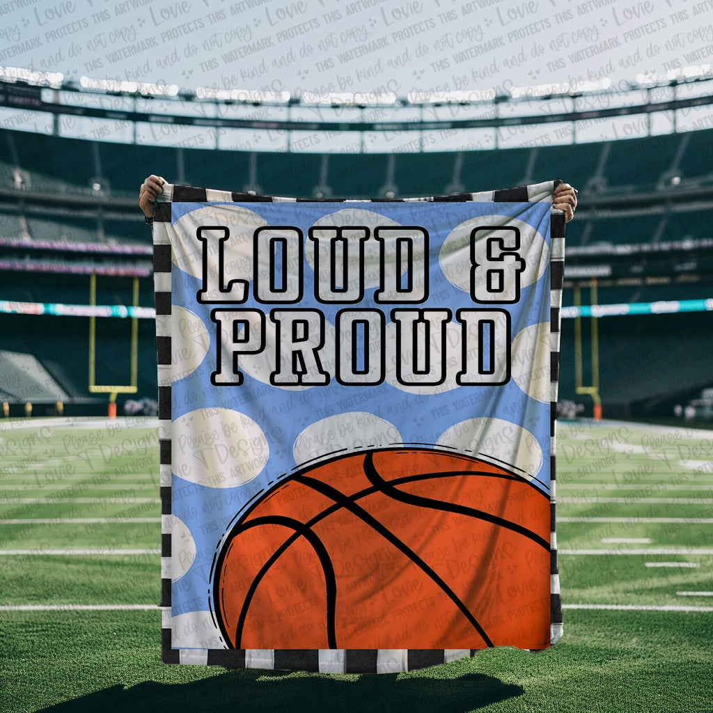 Loud and Proud Baseball Blanket Mockup-Lovie T Designs